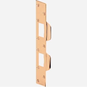 Maximum Security Combo Strike Plate, Brass Plated Finish ~ 11"H x 1-5/8"W