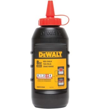 DeWalt Chalk Line Chalk, Red - 8 oz