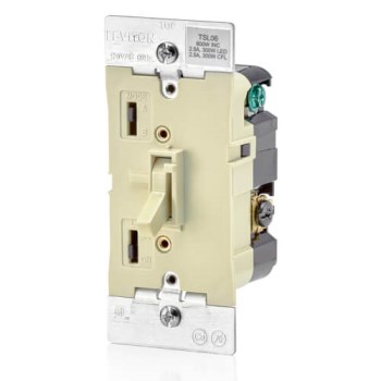 Universal Toggle Slide Dimmer, Ivory