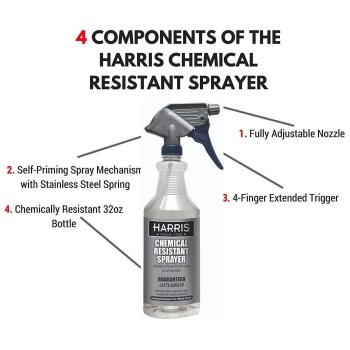 Harris  CR-32 Empty Chemical Resistant Spray Bottle ~ 32 oz