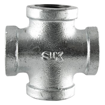 Galvanized Standard Threaded Cross ~ 1 1/4"