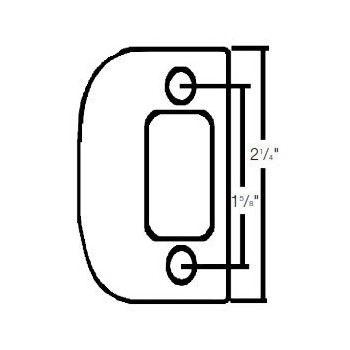 Kwikset 85303-014 Deadbolt Strike, Full Lip