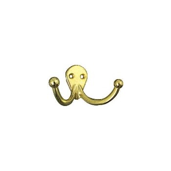 Brass Double Clothes Hook, Visual Pack 163 