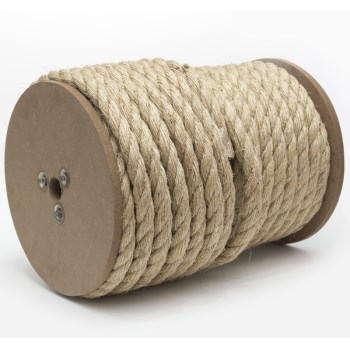 3 Strand Twisted Sisal Rope, Natural Color ~ 3/8" x 365 Ft.