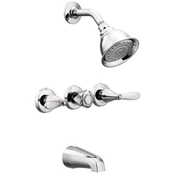 Adler Design Series 3-Handle Tub and Shower Valve, Chrome Finish