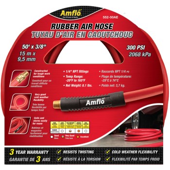 Rubber Air Hose ~ 3/8" x 50 Ft.