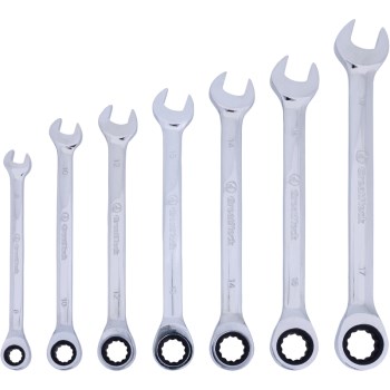 Ratcheting Wrench Set, Metric - 7pc