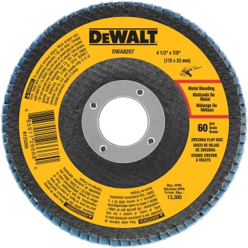 DeWalt Zirconia Flap Disc, 60 Grit - 4-1/2"