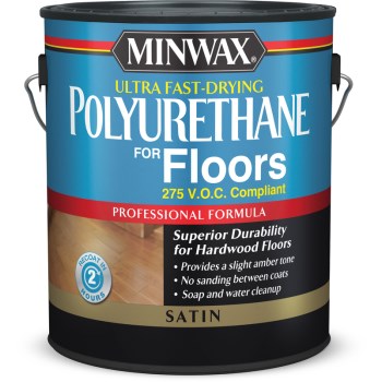 Minwax 14003 Ultra Fast Dry Floor Polyurethane, Clear Satin ~ 1 Gal.