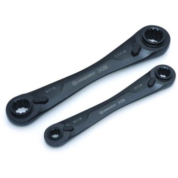 Double Box End Ratcheting Wrench Set - 4-in-1