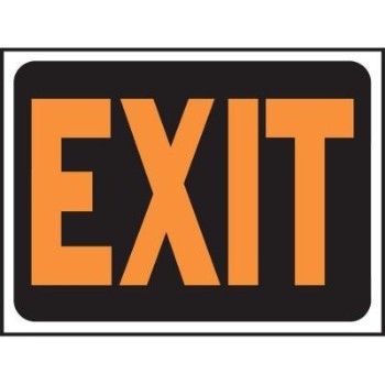 Exit Sign, Plastic 9 x 12 inch