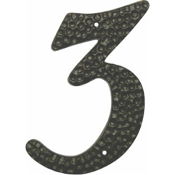 Black House Number - # Three  - 3 1/2" 