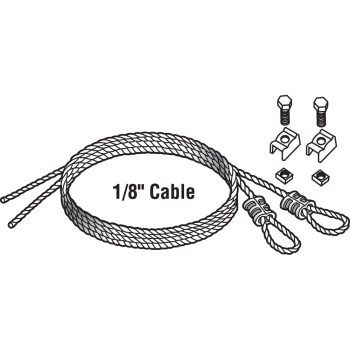 Garage Door Spring Safety Cable Set - 102" x 1/8"