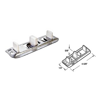 PrimeLine/SlideCo N6560 Sliding Closet Door (By-Pass) Floor Guide, Fits 3/4" - 1 3/8" Thick Doors