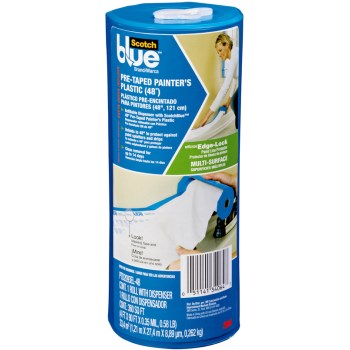 Pre-Taped Masking Film ~ 48" x 90' 
