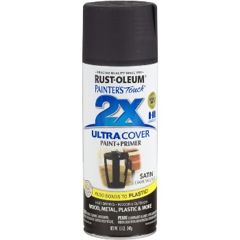 Rust-Oleum 257462 Painters Touch 2X Ultra, Dark Walnut Satin  ~ 12 oz Spray