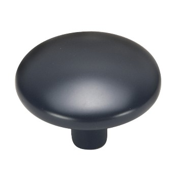 Round Cabinet Knob, Black 1 1/4 inch