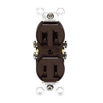 Leviton 007-223 Duplex Outlet, 2-Wire 