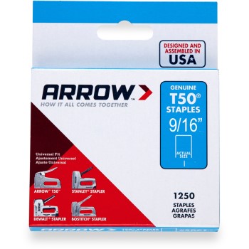 Staples - T50 Arrow Staple - 9/16 inch 