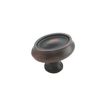Knob - Oval - Oil Rubbed Bronze Finish - 1.5 inch