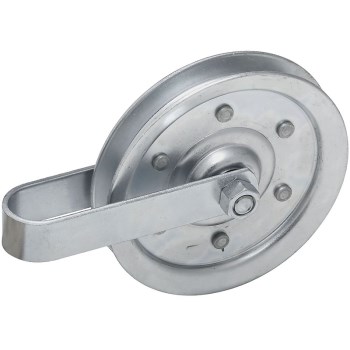 Galvanized Pulley w/Fork ~ 4"