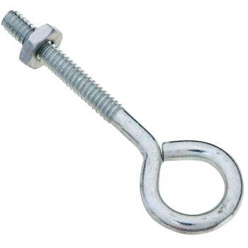 National N347-716 Eye Bolts w/Hex Nuts, Zinc Plated Steel ~ 3/4" x 6"