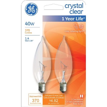 40w Ge Clr Bent Tip Bulb