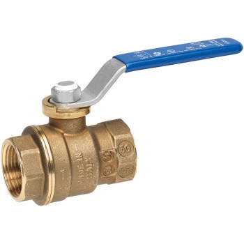 Homewerks Full Port Ball Valve, Lead Free Brass - 1-1/4" FIP