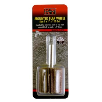 K-T Industries Mounted Flap Wheel - 1" x 1", 120 Grit