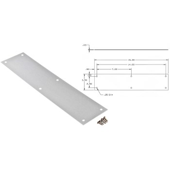 National N270-504 V1981 3-1/2x15in. Sn Push Plate