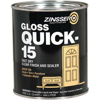 Zinsser Quick 15 Clear Gloss Finish & Sealer/Qrt
