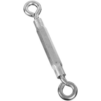 Eye & Eye Turnbuckle, Zinc Plated ~ 5/16" x  9"