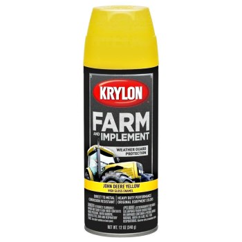 Farm & Implement Spray Paint, John Deere Yellow ~ 12 oz Aerosol