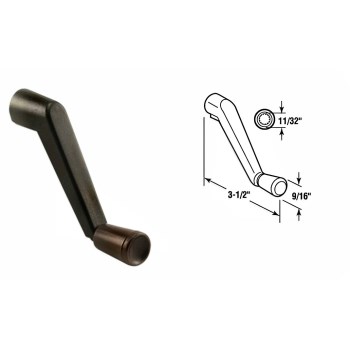 Casement Operator Crank Handle, Bronze Finish ~ 11/32"