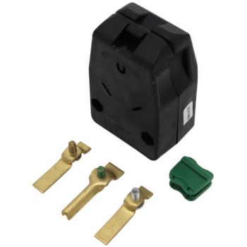 Angle Plug, RV/Trailer - 30 Amp, Black