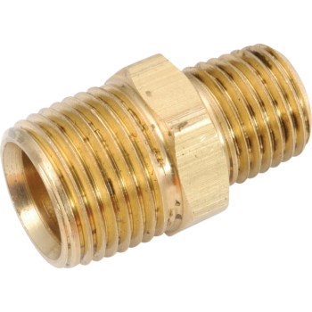 Anderson Metals Lead Free Brass Reducing Nipple - 1/4" x 1/8"