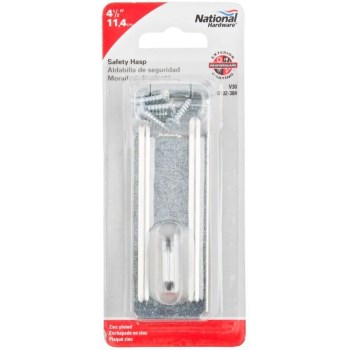 Zinc Safety Hasp ~ 4 1/2"