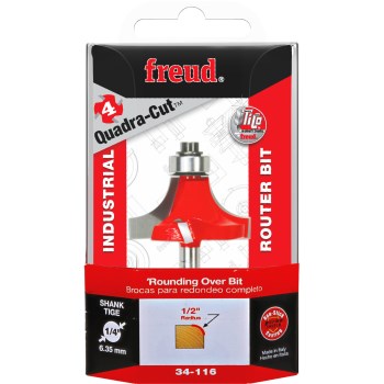 Rounding Over Router Bit - 1/2" Radius, 1/4" Shank