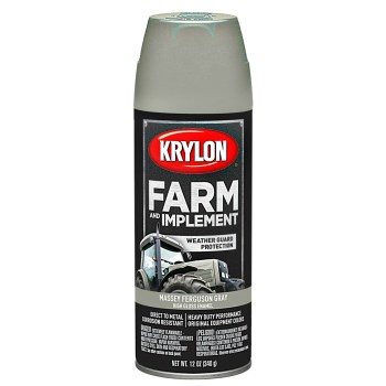 Krylon K01938000 Farm &amp; Implement Spray Paint, Massey Ferguson Gloss Gray  ~ 12 oz Cans