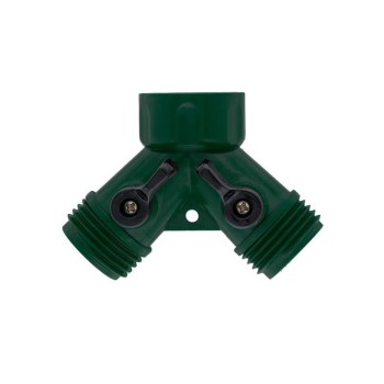 Garden Hose Y w/Shut-off - Plastic