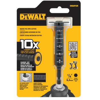 DeWalt Impact Connect Inside Pipe Cutter  Diamond Grit   1-1/4" to 8"