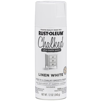 Chalked Spray Paint Linen White