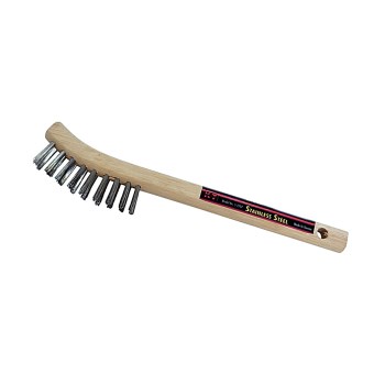 K-T Ind 5-2207 Knuckle Saver Cleaning Brush ~ 8 1/2" Angled Wooden Handle