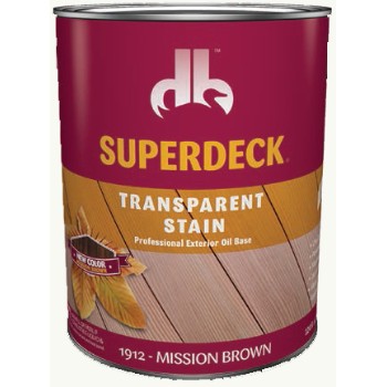 SuperDeck/DuckBack DB-1912-3 Exterior VOC 350 Transparent Stain, Mission Brown ~ Quart