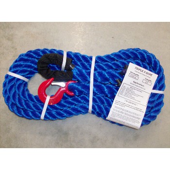 Triple S Rope Ts-12.5lh20 Polypropylene Loop X Hook Tow Rope, 12,500lb ~ 7/8" X 20 Ft