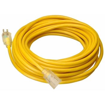 Lighted End Extension Cord, Yellow ~  100 feet