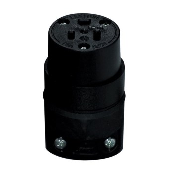 Heavy Duty Female Connector - 15A, Black