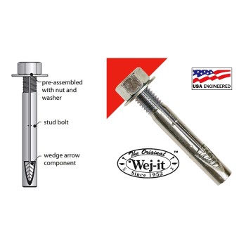 Wej-it 1232 Wej-it Wedge Anchors ~ 1/2" x 3 1/2" 