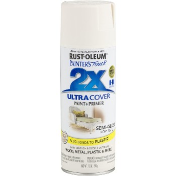 Rust-Oleum 249860 Painters Touch 2x Ultra, Ivory Bisque Semi-Gloss ~ 12oz Spray