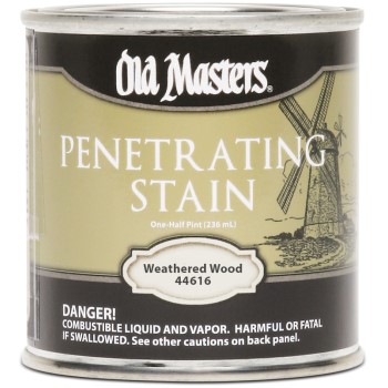 Old Masters 44616 Penetrating Interior Stain, Weathered Wood ~  Half Pint 